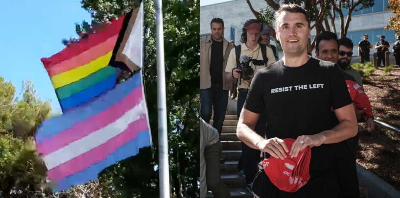 West Hollywood défend la demi-staff Pride et Trans Flags pour Charlie Kirk