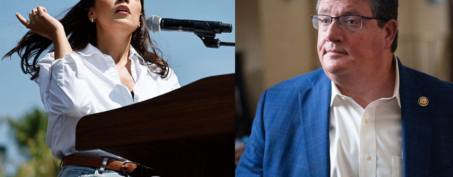 AOC rôtit un membre du Congrès du GOP après son tweet de jeu de chiot bizarre