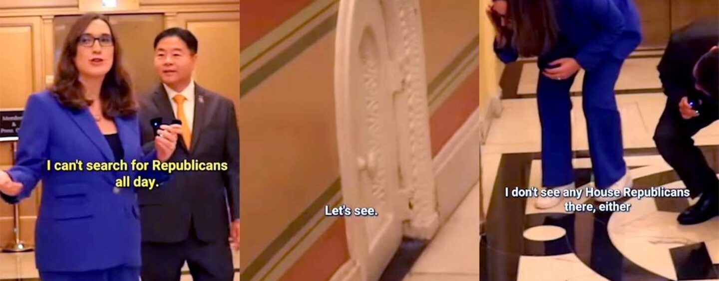 Sarah McBride et Ted Lieu troquent Stephen Miller en le cherchant derrière une petite porte du Capitole