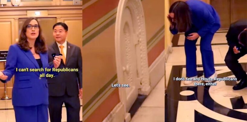 Sarah McBride et Ted Lieu troquent Stephen Miller en le cherchant derrière une petite porte du Capitole