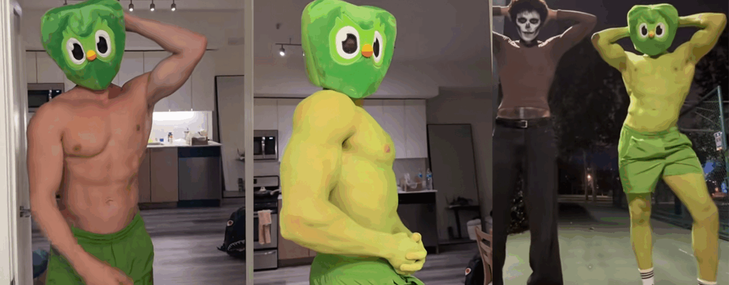 Ce beau mec de Duolingo enseigne le langage de la soif gay