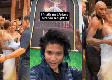 Cynthia Erivo protège Ariana Grande du crash de tapis Wicked