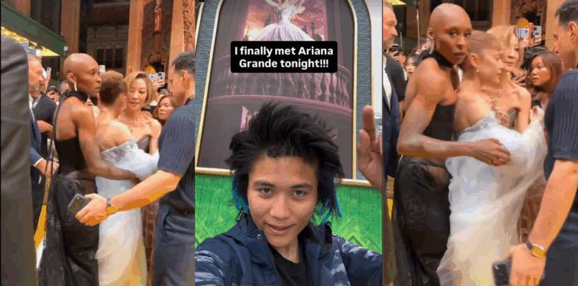 Cynthia Erivo protège Ariana Grande du crash de tapis Wicked