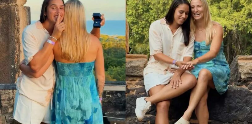 Les stars du football Rafaelle Souza et Halie Mace sont fiancées et la vidéo est tellement adorable