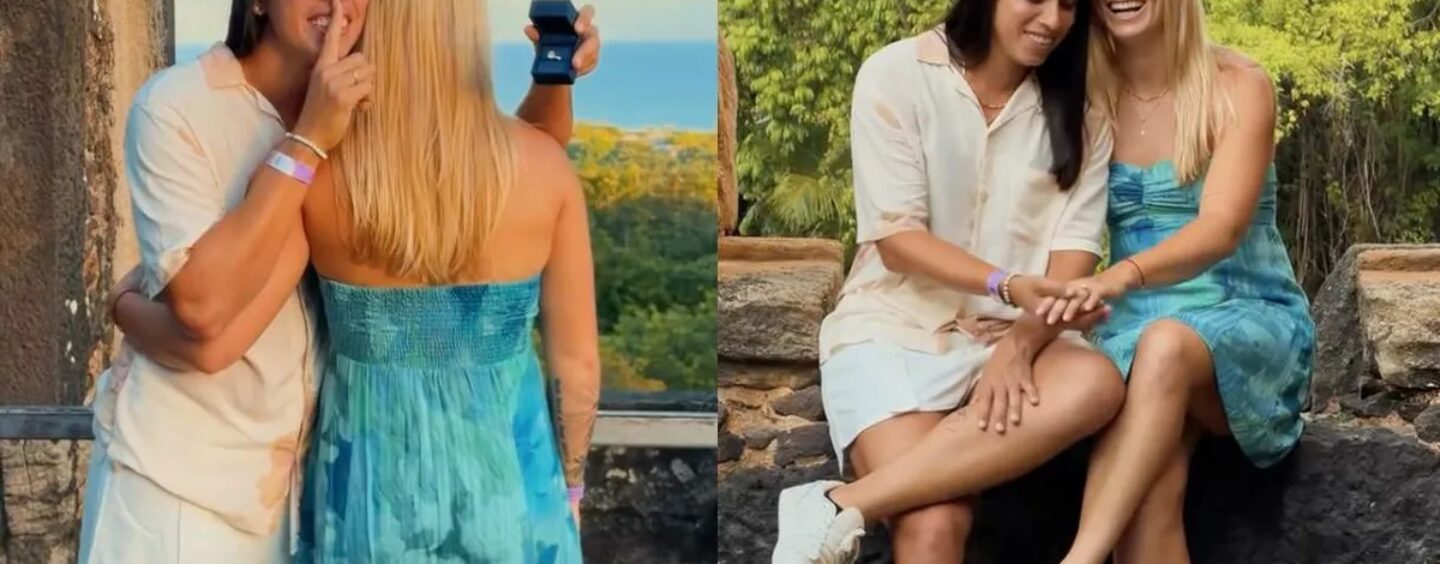 Les stars du football Rafaelle Souza et Halie Mace sont fiancées et la vidéo est tellement adorable