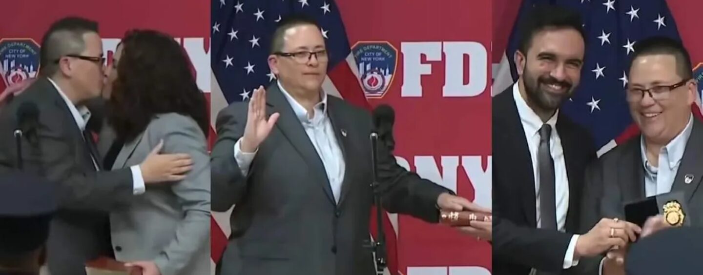 Zohran Mamdani prête serment à Lillian Bonsignore en tant que première commissaire lesbienne du FDNY