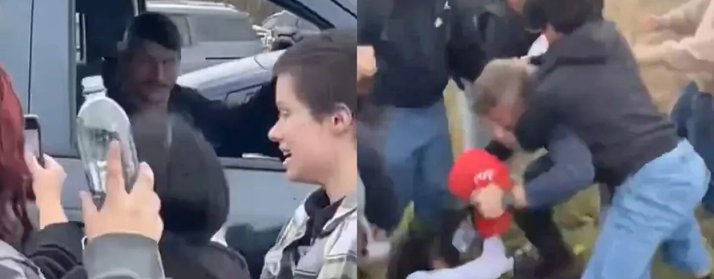 Un homme de MAGA a appris une leçon à ses dépens lorsqu'il a attrapé un adolescent manifestant de l'ICE et s'est fait tabasser