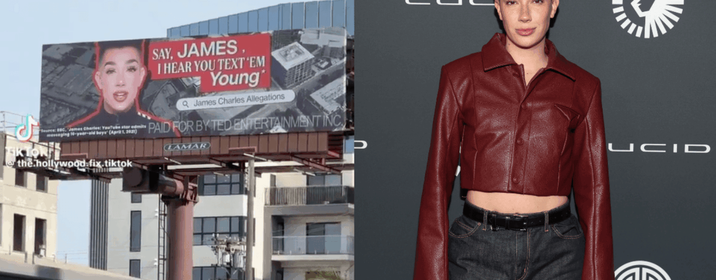 Un panneau d'affichage de Los Angeles fait resurgir les allégations d'inconduite sexuelle de James Charles
