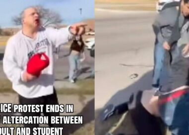 Un autre homme de MAGA attaque des adolescents manifestants de l'ICE et se fait tabasser à la place