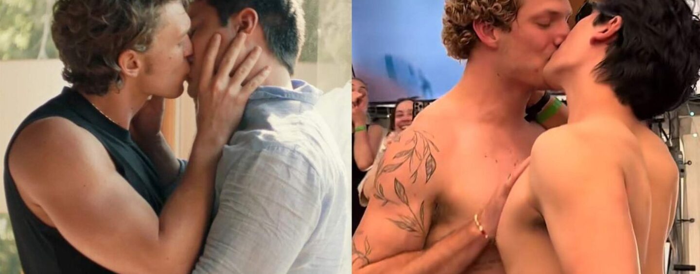 Shane Hollander et Ilya Rozanov s'embrassent dans des vidéos virales épicées lors du concours de sosies Heated Rivalry