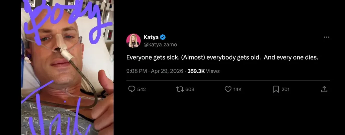 La star de « Drag Race », Katya, suscite l'inquiétude avec une photo à l'hôpital : « Je suis en prison »