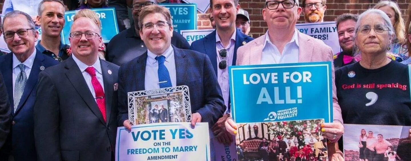La Virginie demande aux électeurs de terminer le travail en faveur de l'égalité du mariage