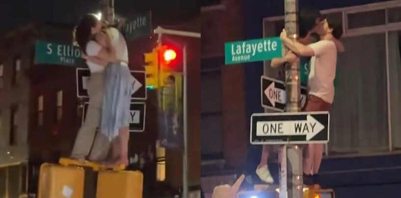 Les fans des Knicks deviennent viraux avec des baisers gays torrides dans les rues