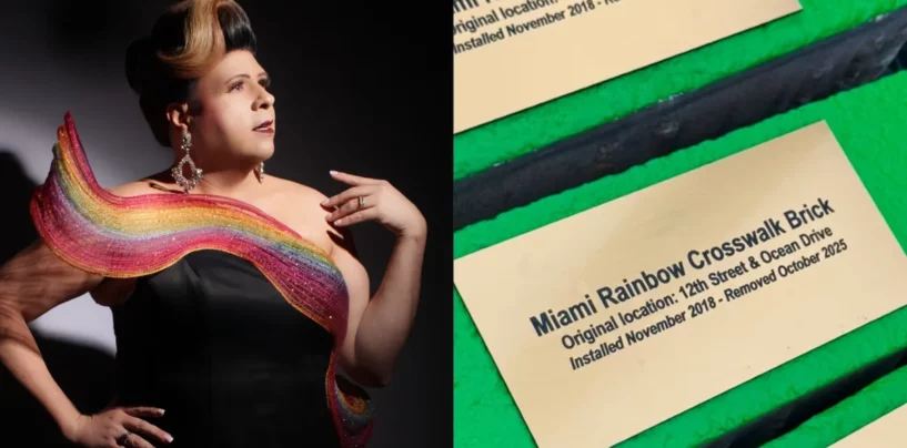 Une drag queen de Floride vend des briques d'un passage pour piétons arc-en-ciel supprimé pour aider à sauver les célébrations de la fierté
